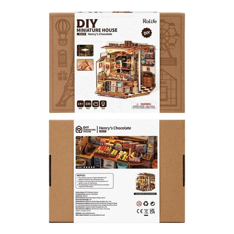 Robotime DIY Mini House Henrys Chocolate Kit