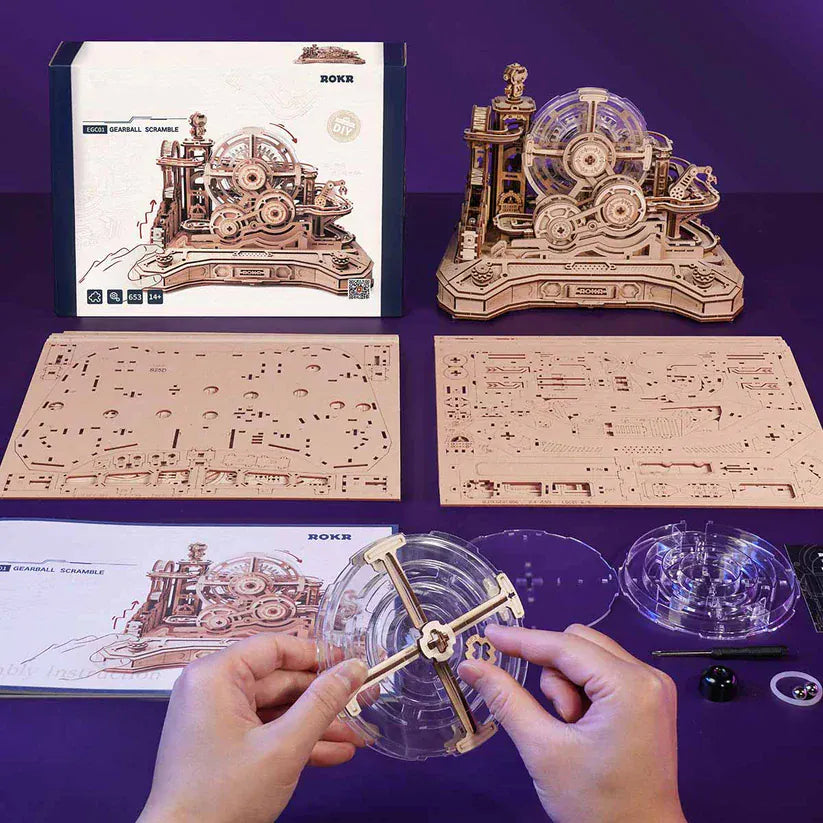 Robotime Marble Run Gear Ball Challenge Wood Kit [EGC01]