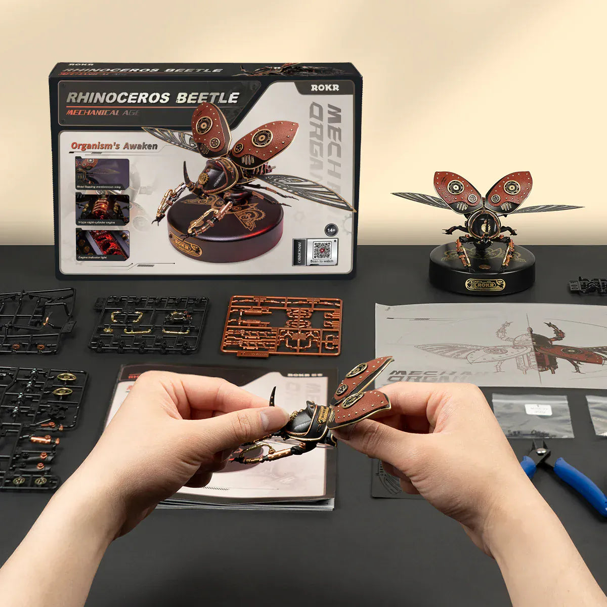 Robotime ROKR Models Rhinoceros Beetle [MI01]