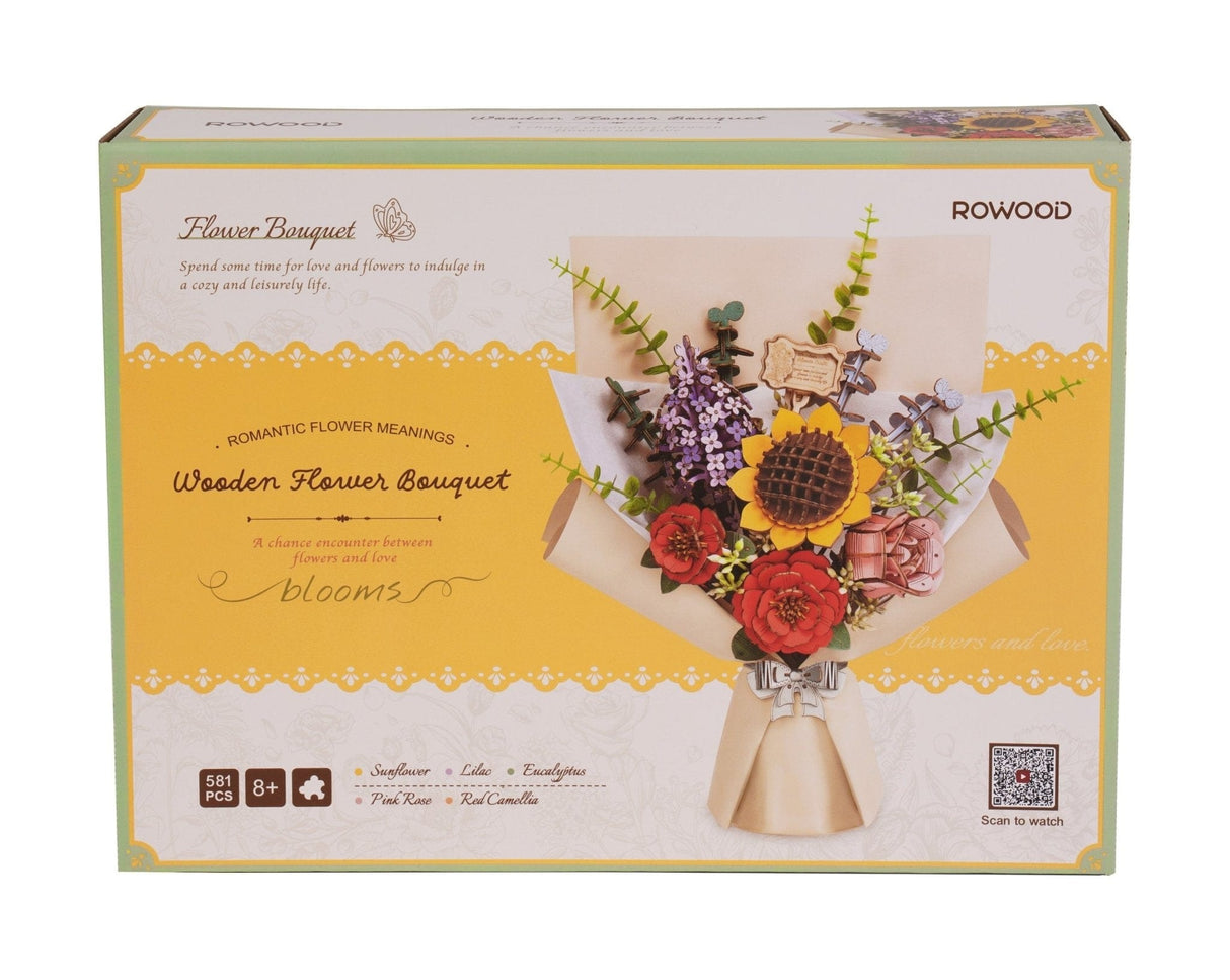 Robotime TW01 Wooden Flower Bouquet Kit - Hobbytech Toys
