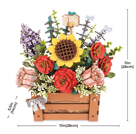 Robotime Wood Bloom Box Wooden Model Kit [TW02H] - Hobbytech Toys