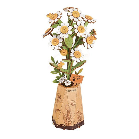 Robotime Wood Bloom Chamomile Flower Kit [TW052] - Hobbytech Toys