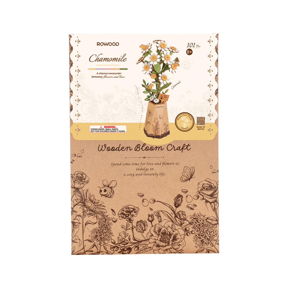 Robotime Wood Bloom Chamomile Flower Kit [TW052] - Hobbytech Toys