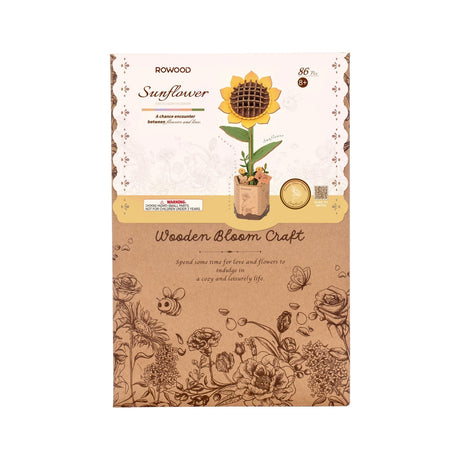 Robotime Wood Bloom Sunflower Flower - Hobbytech Toys