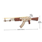 ROKR AK - 47 Assault Rifle Wooden Kit - Hobbytech Toys