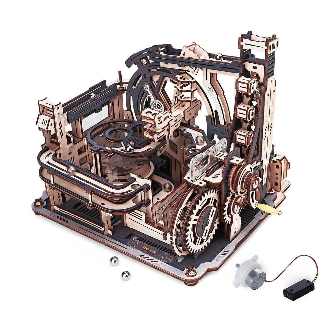 ROKR Marble Spaceport Marble Run 3D Wooden Puzzle [LGC01] - Hobbytech Toys