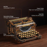 ROKR Mechanical Typewriter Wooden Model Kit [LK703B]