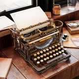 ROKR Mechanical Typewriter Wooden Model Kit [LK703B]