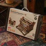 ROKR Mechanical Typewriter Wooden Model Kit [LK703B]