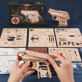 ROKR Mini Gun Toy Wooden 3D Kit [LQ502] - Hobbytech Toys