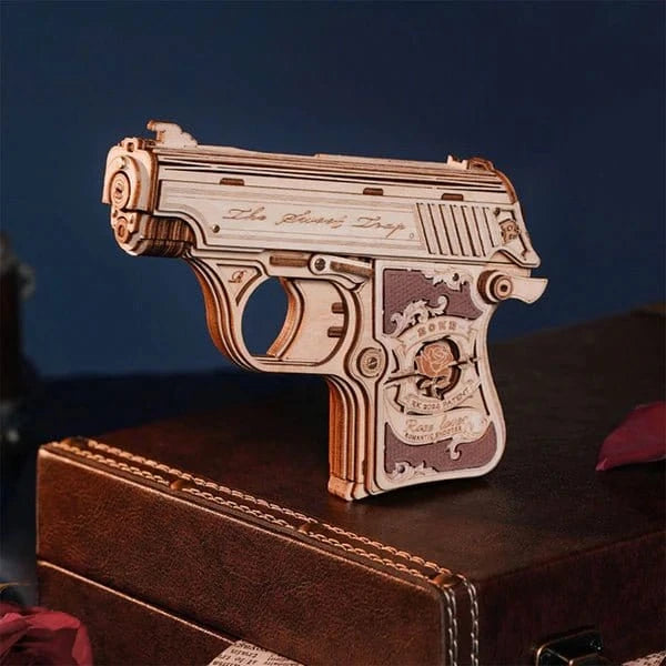 ROKR Mini Gun Toy Wooden 3D Kit [LQ502] - Hobbytech Toys