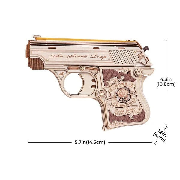 ROKR Mini Gun Toy Wooden 3D Kit [LQ502] - Hobbytech Toys