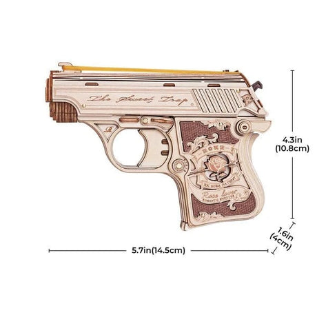 ROKR Mini Gun Toy Wooden 3D Kit [LQ502] - Hobbytech Toys