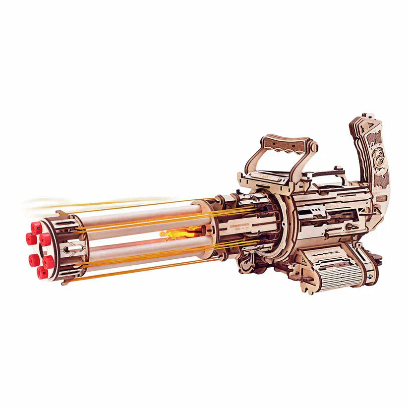 ROKR Rotating-Barrel Machine Toy Gun 3D Wooden Kit [LQA01]