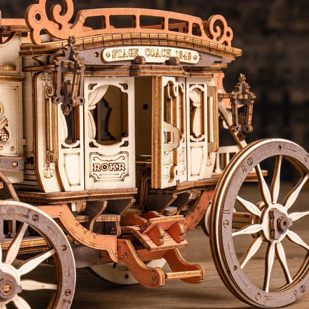 ROKR Stagecoach Mechanical Music Box Kit - Hobbytech Toys