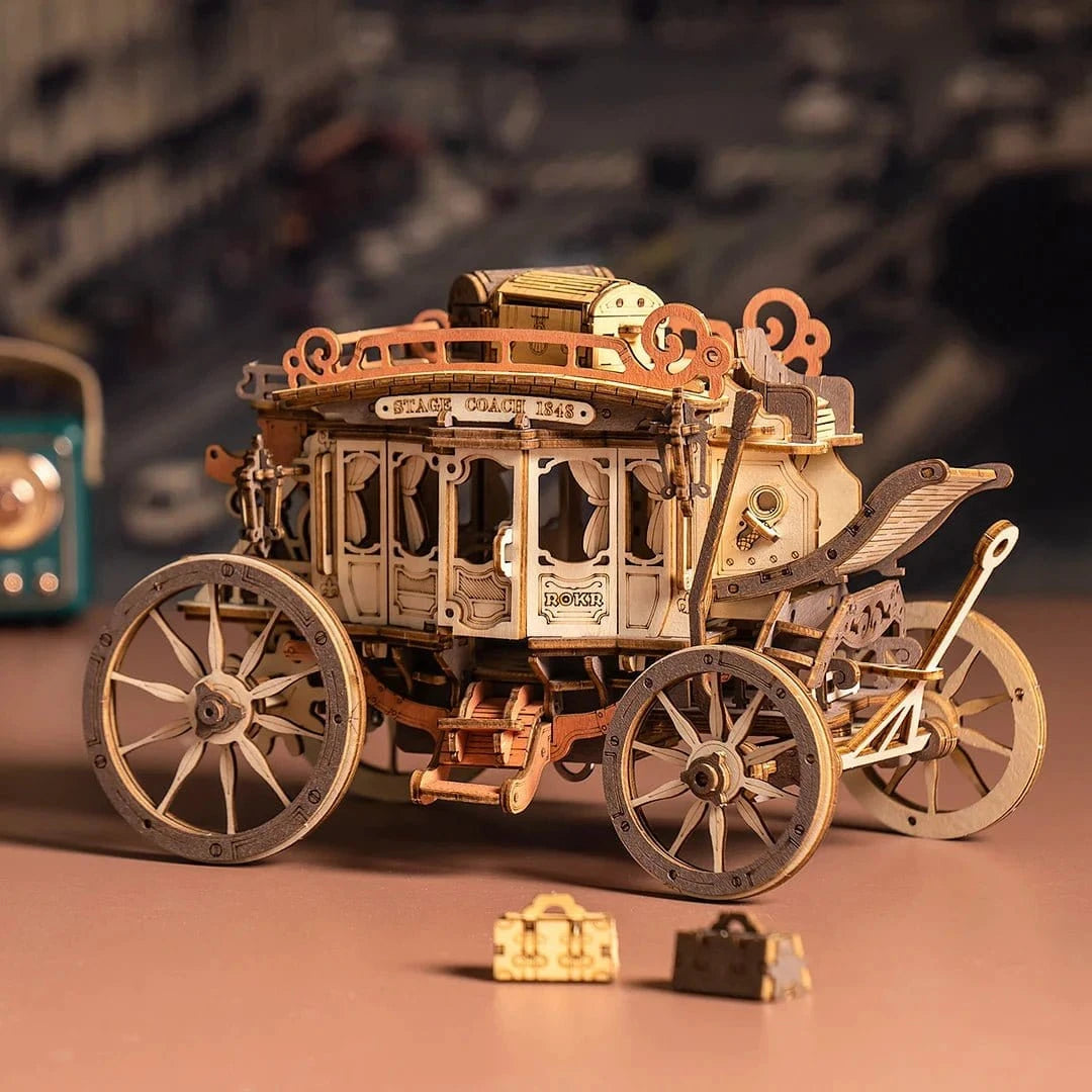 ROKR Stagecoach Mechanical Music Box Kit - Hobbytech Toys