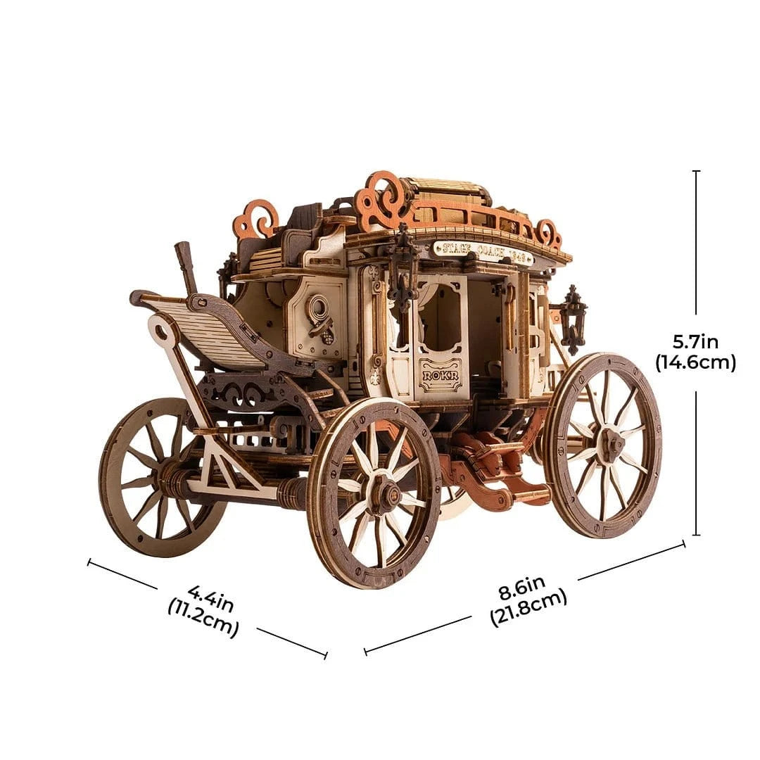 ROKR Stagecoach Mechanical Music Box Kit - Hobbytech Toys