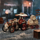 ROKR Steam Engine Mechanical 3D Wooden Kit LKA01 - Hobbytech Toys