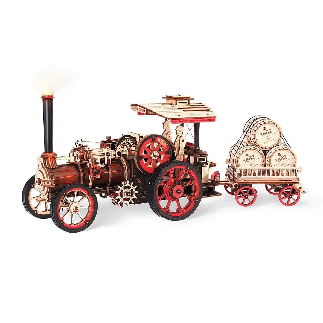ROKR Steam Engine Mechanical 3D Wooden Kit LKA01 - Hobbytech Toys