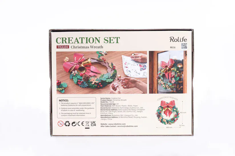 Rolife Christmas Wreath 3D Wooden Kit [TGL04]