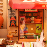 Rolife Corner Bookstore DIY Miniature House Kit DG164 - Hobbytech Toys