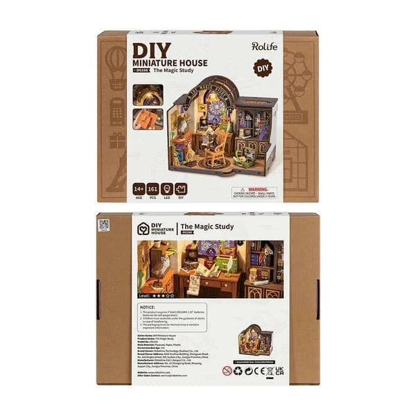 Rolife DIY Mini House The Magic Study Wooden Model Kit [DG166] - Hobbytech Toys