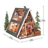 Rolife DIY Miniature House - A-Frame Cabin Wooden Model Kit [DG181]