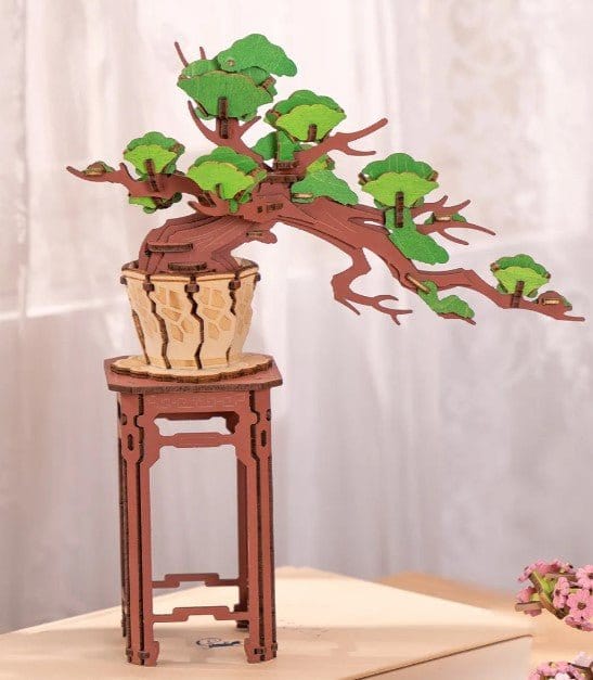 Rolife Evergreen Pine Bonsai DIY Wooden 3D Kit [TG510] - Hobbytech Toys
