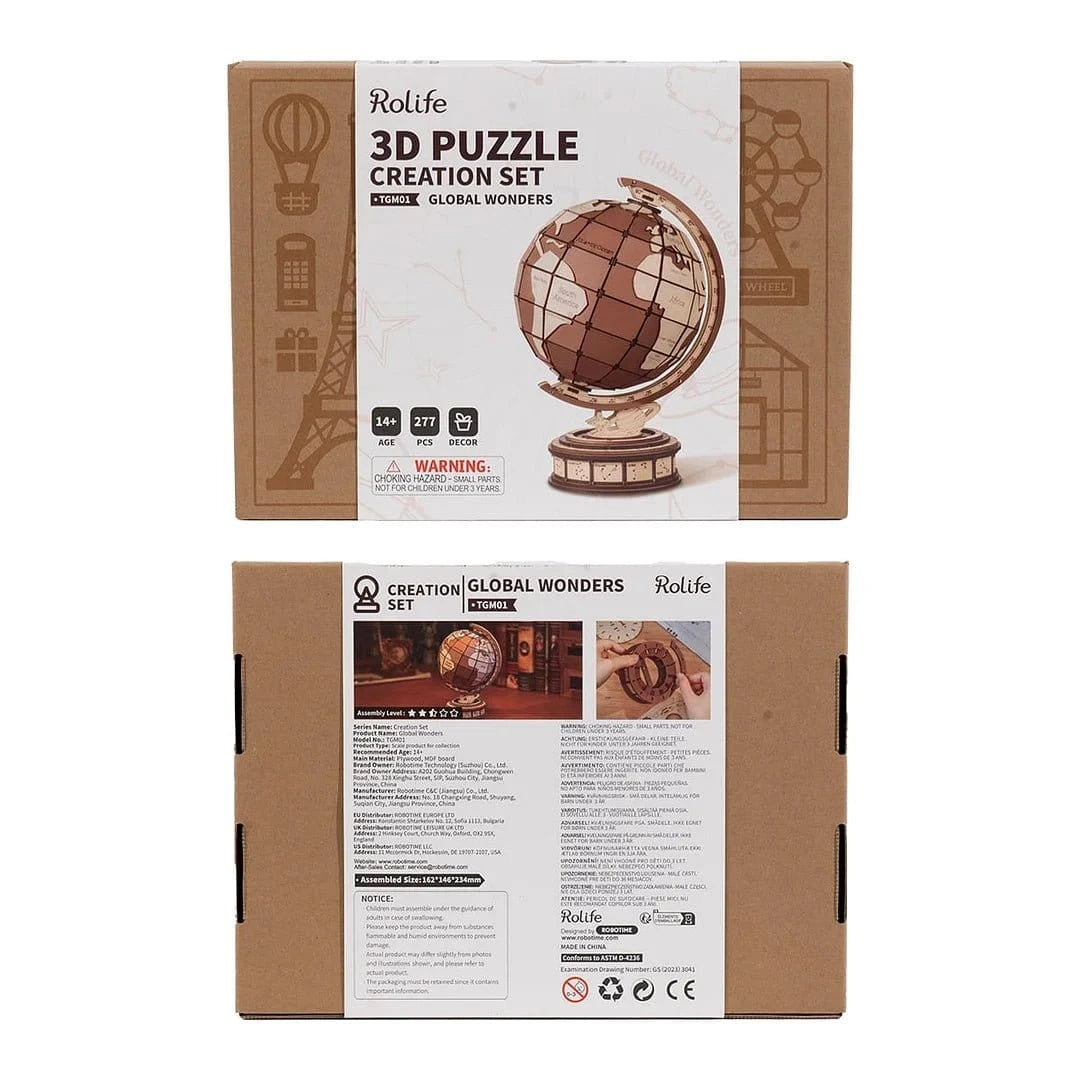 Rolife Global Wonders 3D Wooden Puzzle [TGM01] - Hobbytech Toys