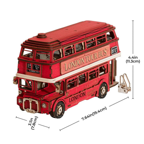 Rolife London Tour Bus 3D Wooden Puzzle [TGM02] - Hobbytech Toys