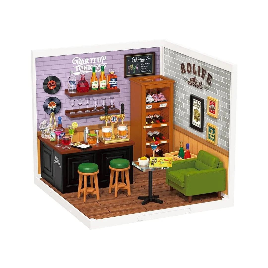 Rolife Plastic Miniature House - Leisurely Cheers Bar [DW012] - Hobbytech Toys