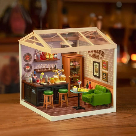 Rolife Plastic Miniature House - Leisurely Cheers Bar [DW012] - Hobbytech Toys