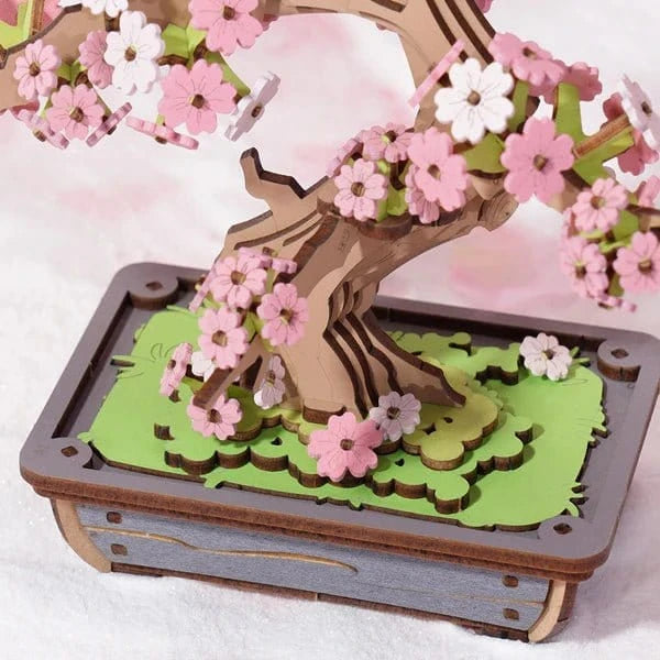 Rolife Sakura Bonsai 3D Wooden Kit [TG415] - Hobbytech Toys