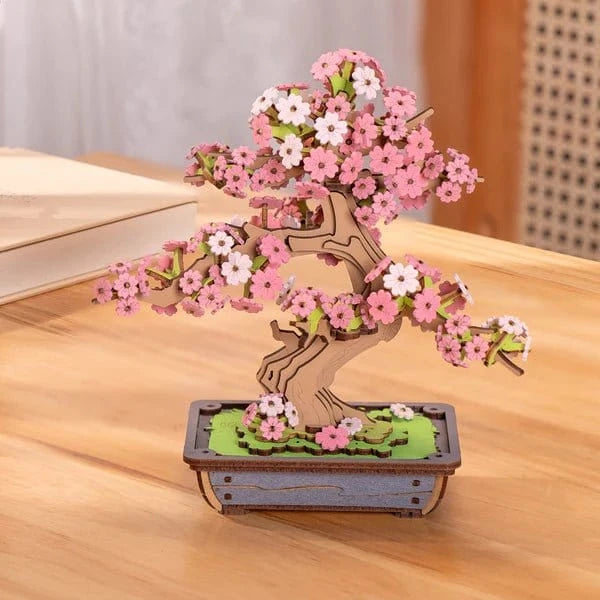 Rolife Sakura Bonsai 3D Wooden Kit [TG415] - Hobbytech Toys