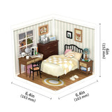 Rolife Sweet Dream Bedroom DIY Plastic Miniature House DW009 - Hobbytech Toys