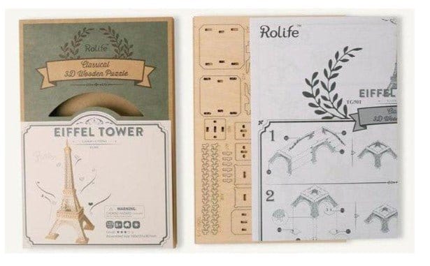 Rolife TG501 3D Wooden Eiffel Tower Kit - Hobbytech Toys