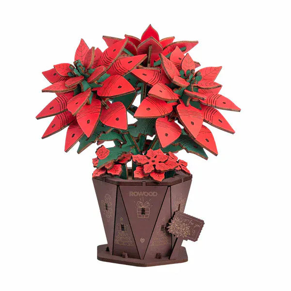 Rowood Poinsettia DIY Flower Bouquet 3D Wooden Kit [TF001]