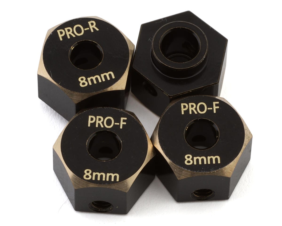 Samix Axial SCX10 Pro Brass Hex Adapters (8mm) (4)