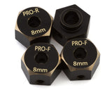 Samix Axial SCX10 Pro Brass Hex Adapters (8mm) (4)