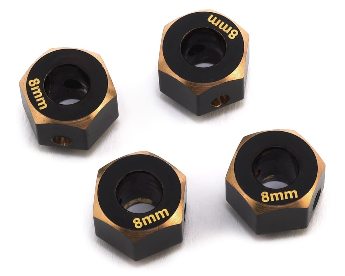 Samix TRX-4 Brass 12mm Hex Adapter (4) (+8mm Offset)**