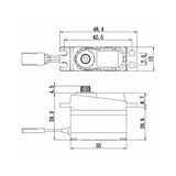 Savox SV1250MG Plus 0.09S 8kg 29.6g Metal Gear Mini HV Servo - Hobbytech Toys