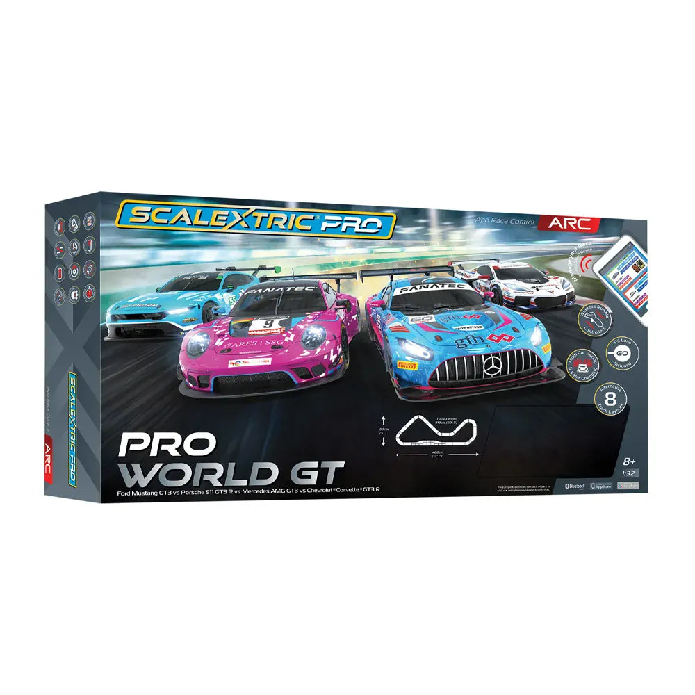 Scalextric ARC Pro World GT Slot Car Set [C1462S]