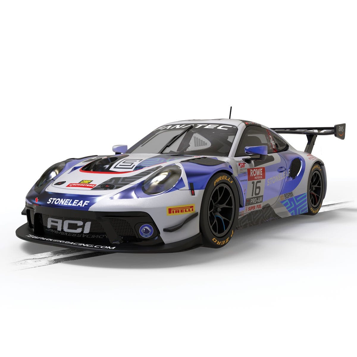 Scalextric C4522 Porsche 911 GT3 R ACI Motorsport Slot Car - Hobbytech Toys