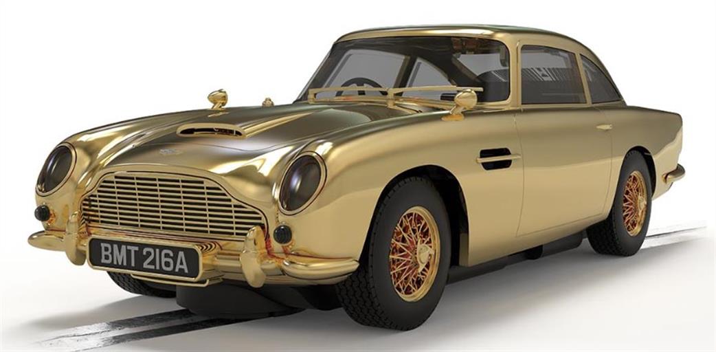 Scalextric C4550A James Bond Aston Martin DB5 - Goldfinger - 60th Anniversary Gold Edition Slot Car - Hobbytech Toys