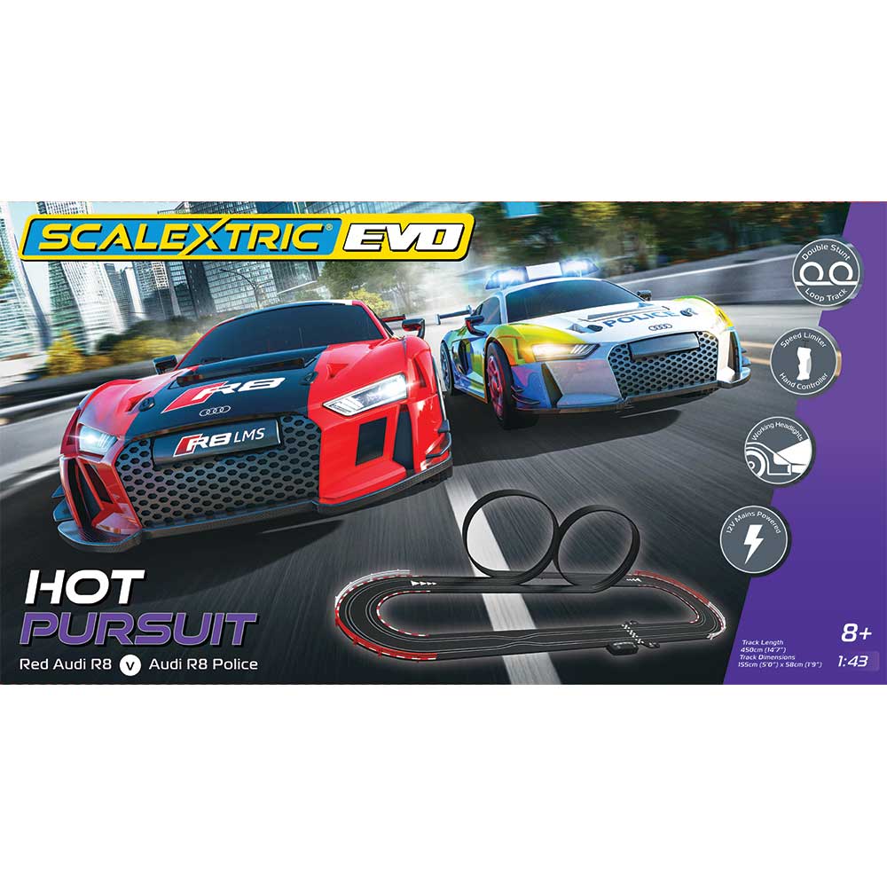 Scalextric EVO 1/43 Hot Pursuit Slot Car Set