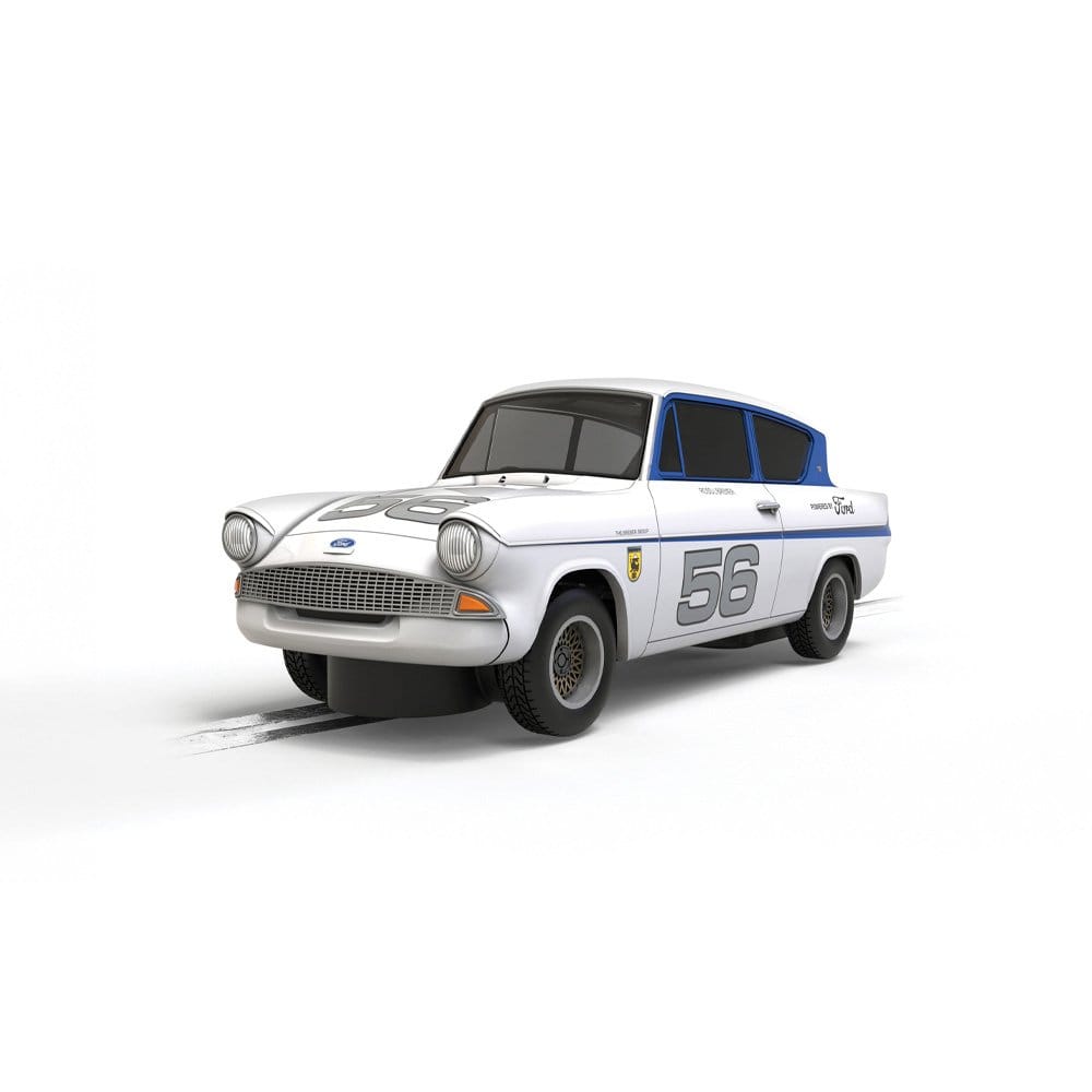 Scalextric Ford Anglia - Silver 56 Slot Car [C4682]