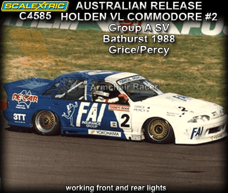 Scalextric Holden VL Commodore Group A SV - 1988 Bathurst - Allan Grice/Win Percy Slot Car [C4585F] - Hobbytech Toys