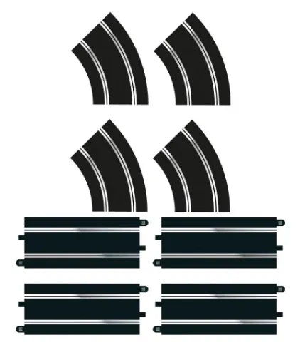 Scalextric Standard Straight and R2 Curve Track Extension Pack [C8198]