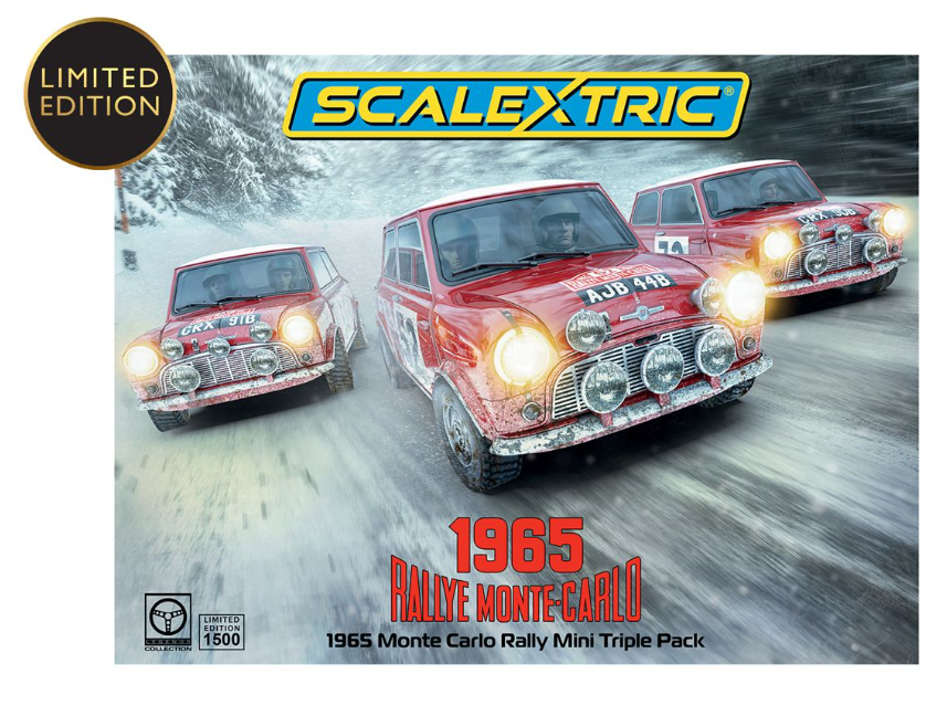 Scalextric 1965 Monte Carlo Rally Mini - Triple Car Pack Slot Car [C4488A]