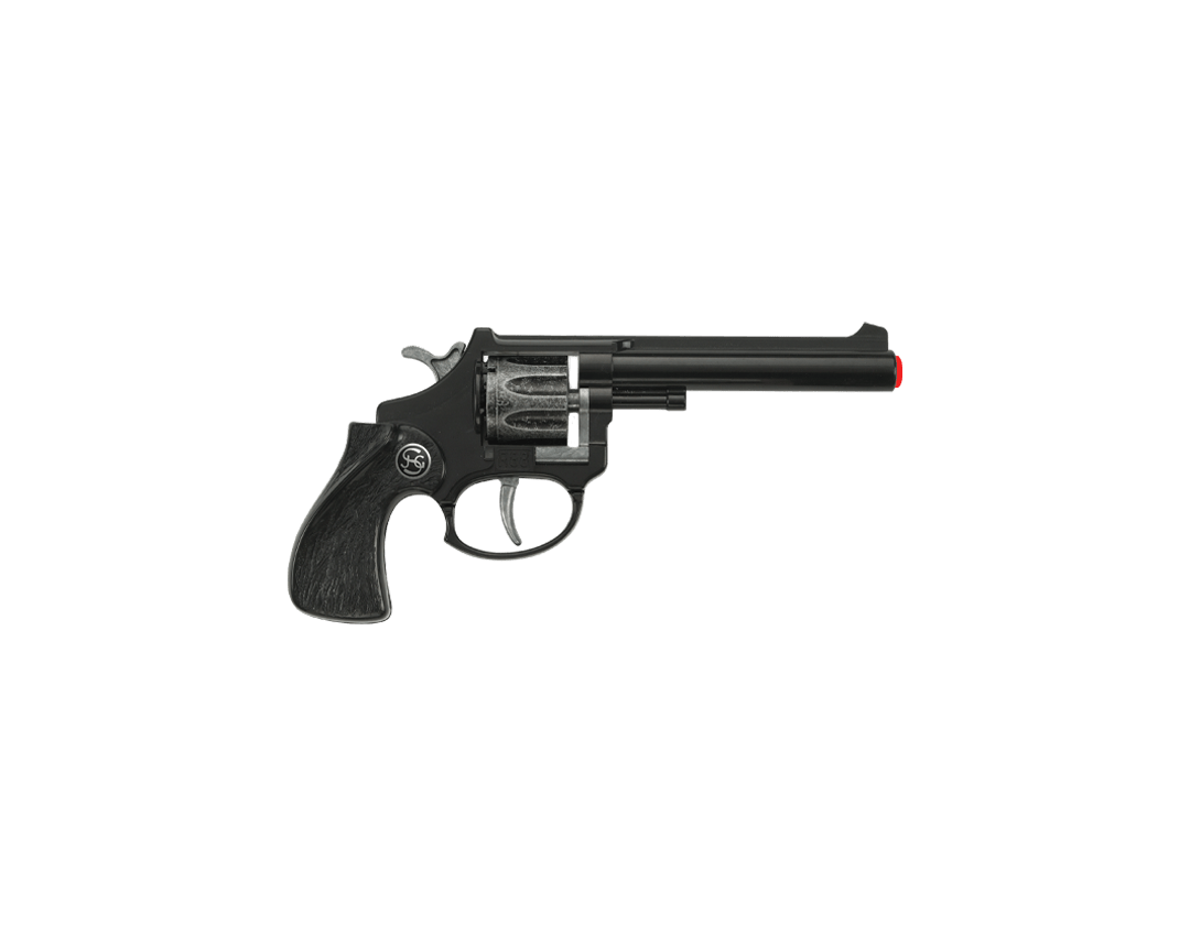 Schroedel Colt Police Revolver Black - 8 Shot Diecast Cap Gun